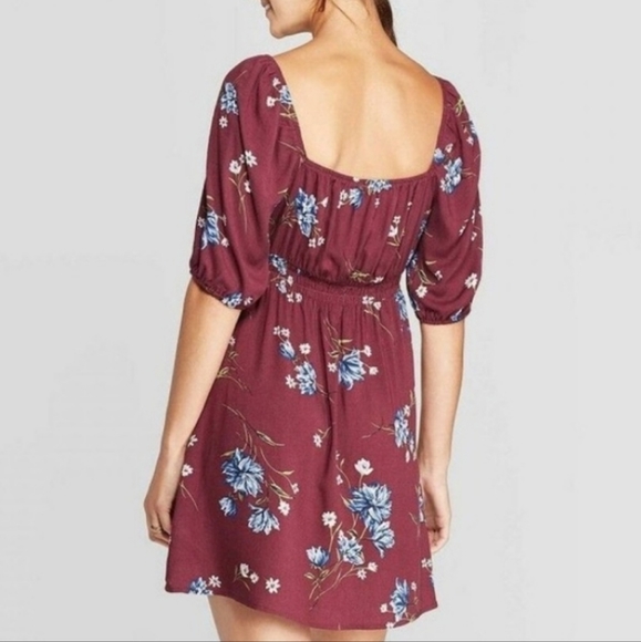 Xhilaration Women's Floral Print Mini Dress - Picture 2 of 13